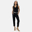 Elara Damen Jumpsuit mit Gürtel