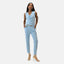 Elara Damen Jumpsuit mit Gürtel