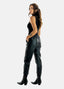 Elara women's cargo faux leather pants