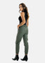 Elara women's cargo faux leather pants