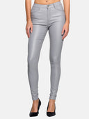 Faux leather trousers