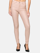 Faux leather trousers