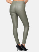 Faux leather trousers