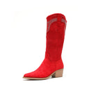 Damen Stiefel Cowboy Stiefel