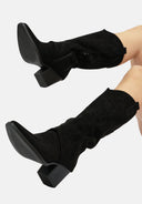 Damen Stiefel Cowboy Stiefel