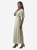 Maxikleid Sommer-Maxikleid mit V-Ausschnitt
