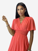 Maxikleid Sommer-Maxikleid mit V-Ausschnitt