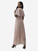 Maxikleid Sommer-Maxikleid mit V-Ausschnitt