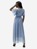 Maxikleid Sommer-Maxikleid mit V-Ausschnitt