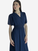 Maxikleid Sommer-Maxikleid mit V-Ausschnitt