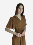 Maxikleid Sommer-Maxikleid mit V-Ausschnitt