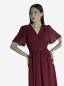 Maxikleid Sommer-Maxikleid mit V-Ausschnitt