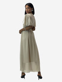 Maxikleid Sommer-Maxikleid mit V-Ausschnitt
