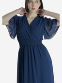 Maxikleid Sommer-Maxikleid mit V-Ausschnitt