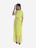 Maxikleid Sommer-Maxikleid mit V-Ausschnitt