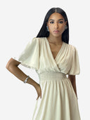 Maxikleid Sommer-Maxikleid mit V-Ausschnitt