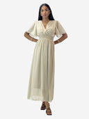Maxikleid Sommer-Maxikleid mit V-Ausschnitt
