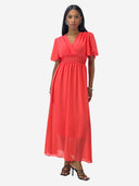 Maxikleid Sommer-Maxikleid mit V-Ausschnitt