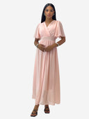 Maxikleid Sommer-Maxikleid mit V-Ausschnitt