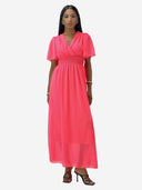 Maxikleid Sommer-Maxikleid mit V-Ausschnitt