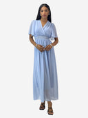 Maxikleid Sommer-Maxikleid mit V-Ausschnitt