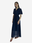 Maxikleid Sommer-Maxikleid mit V-Ausschnitt