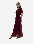 Maxikleid Sommer-Maxikleid mit V-Ausschnitt
