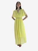 Maxikleid Sommer-Maxikleid mit V-Ausschnitt