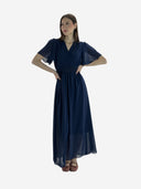 Maxikleid Sommer-Maxikleid mit V-Ausschnitt