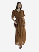 Maxikleid Sommer-Maxikleid mit V-Ausschnitt