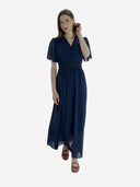 Maxikleid Sommer-Maxikleid mit V-Ausschnitt