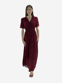 Maxikleid Sommer-Maxikleid mit V-Ausschnitt