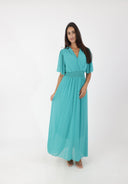 Maxikleid Sommer-Maxikleid mit V-Ausschnitt