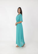 Maxikleid Sommer-Maxikleid mit V-Ausschnitt