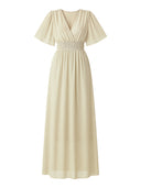 Maxikleid Sommer-Maxikleid mit V-Ausschnitt