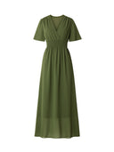 Maxikleid Sommer-Maxikleid mit V-Ausschnitt