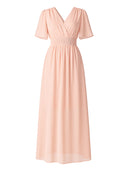 Maxikleid Sommer-Maxikleid mit V-Ausschnitt