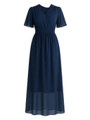 Maxikleid Sommer-Maxikleid mit V-Ausschnitt