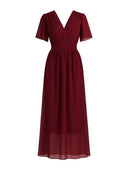 Maxikleid Sommer-Maxikleid mit V-Ausschnitt