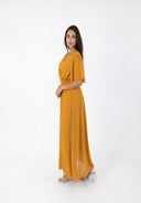 Maxikleid Sommer-Maxikleid mit V-Ausschnitt