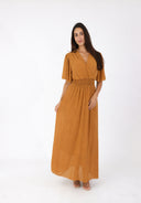 Maxikleid Sommer-Maxikleid mit V-Ausschnitt