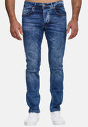 Elara Herren Jeans Slim Fit Hose Denim Stretch