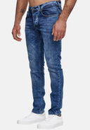 Elara Herren Jeans Slim Fit Hose Denim Stretch