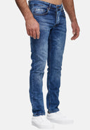 Elara Herren Jeans Slim Fit Hose Denim Stretch
