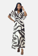 Maxikleid Sommer-Maxikleid mit V-Ausschnitt