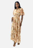Maxikleid Sommer-Maxikleid mit V-Ausschnitt