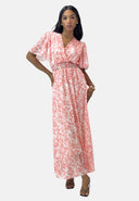 Maxikleid Sommer-Maxikleid mit V-Ausschnitt