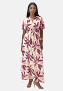 Maxikleid Sommer-Maxikleid mit V-Ausschnitt