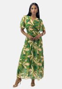 Maxikleid Sommer-Maxikleid mit V-Ausschnitt
