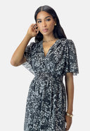 Maxikleid Sommer-Maxikleid mit V-Ausschnitt
